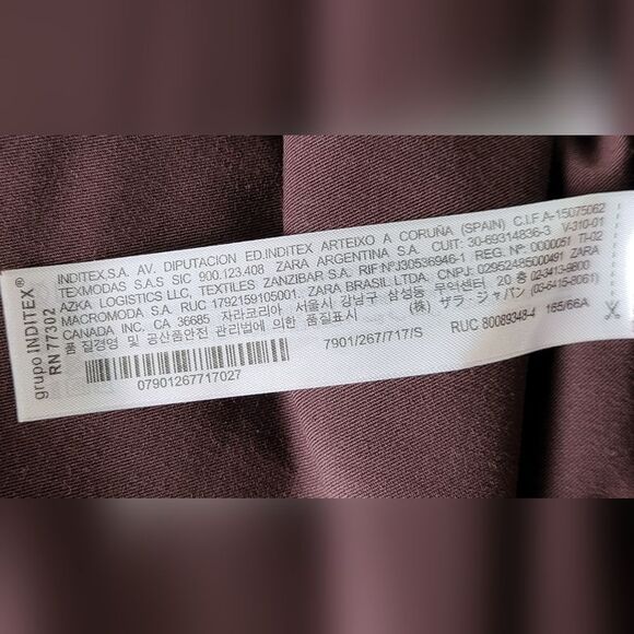 ZARA High Waist Brown Trousers with Front Pockets - Size US S / EUR S / MEX 26 - Picture 5 of 6